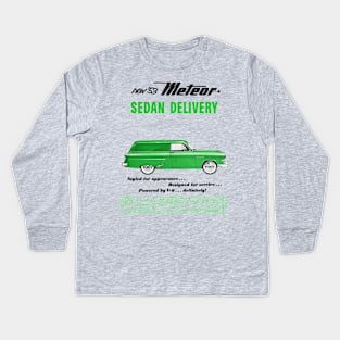 1953 METEOR VAN - advert Kids Long Sleeve T-Shirt